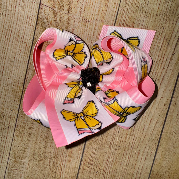2025 BTS Frilly Fancy Pencil Bow Custom Printed Hair Bow
