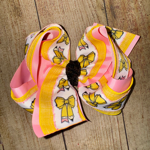 2025 BTS Frilly Fancy Pencil Bow Custom Printed Hair Bow