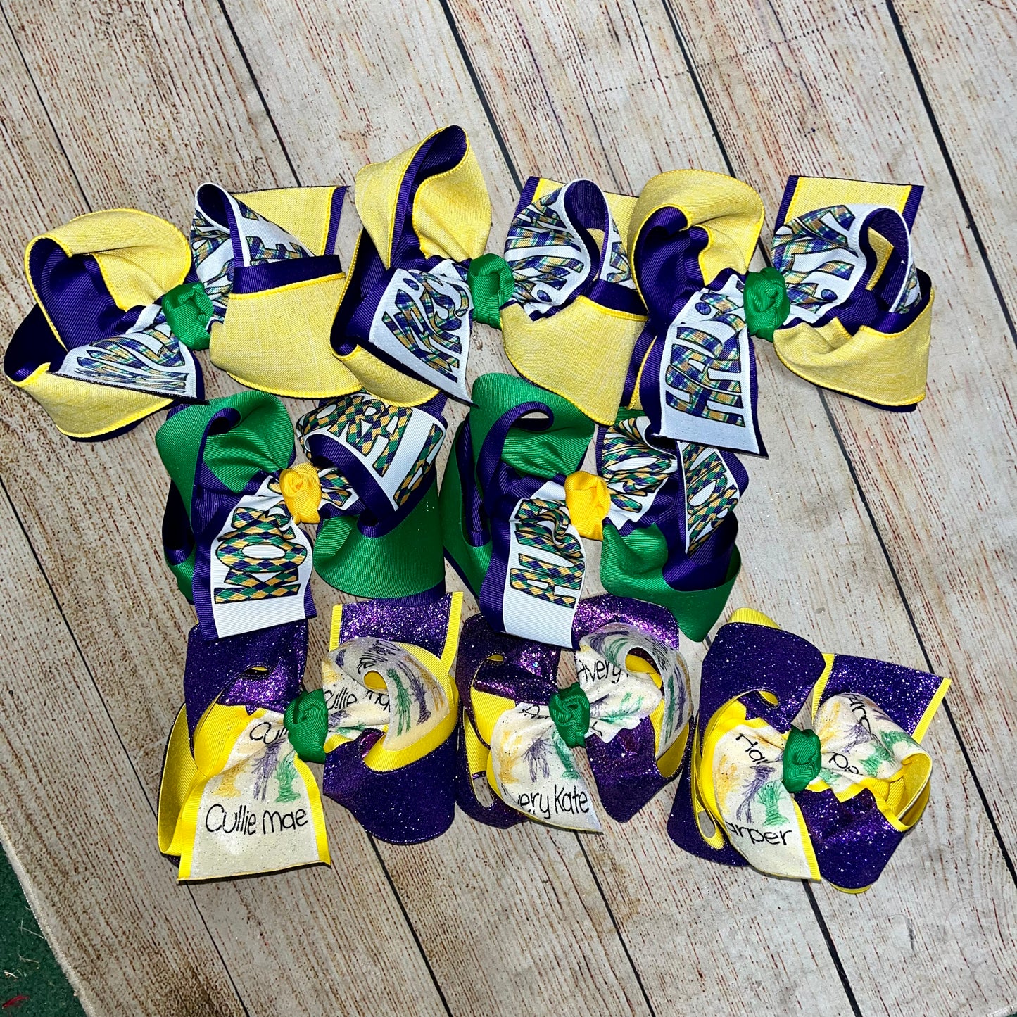 2023 Mardi Gras Custom Printed Bows