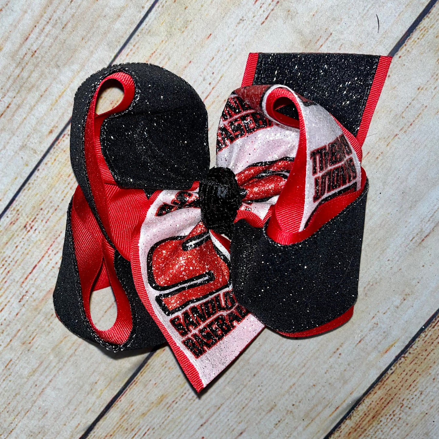 SANDLOT SUBLIMATED TEAM GLITTER OR GROSGRAIN BOWS