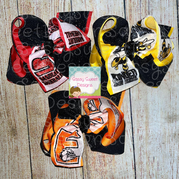 TWISTED Custom Printed School/Team Hair Bows