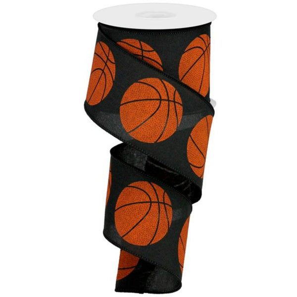 Canvas Basketball Hair Bow