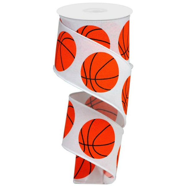 Canvas Basketball Hair Bow