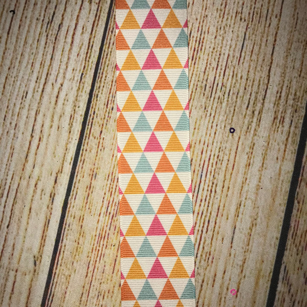 Triangle Fall Prints Double or Triple Glitter Hair Bows