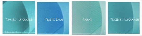 Aqua Blue Turquiose Glitter Web Hair Bow