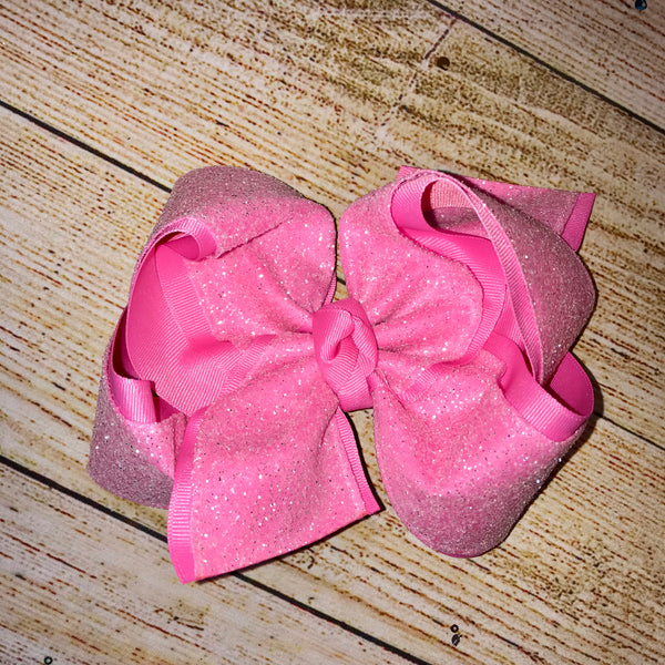 Bubblegum Sugar Glitter Solid Hair Bow