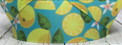 Double or Triple Glitter Hair Bows Mermaid Lemons, Floral