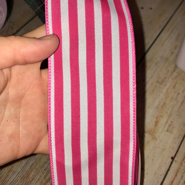 Striped Satin Hair Bow