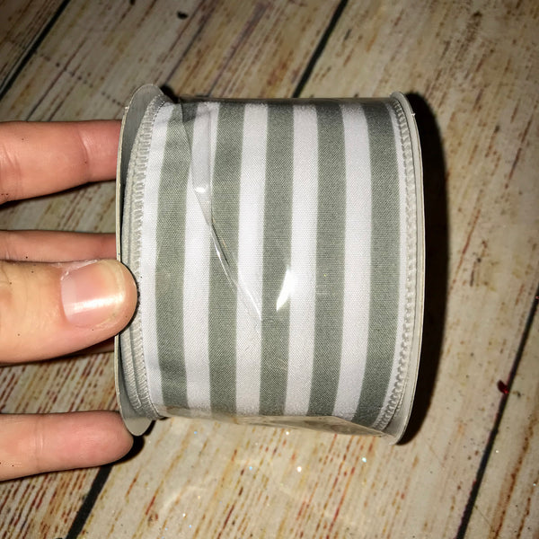 Striped Satin Hair Bow