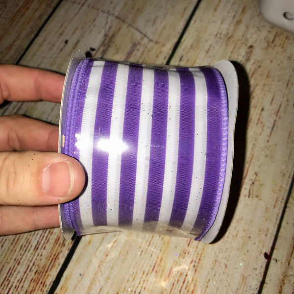 Striped Satin Hair Bow