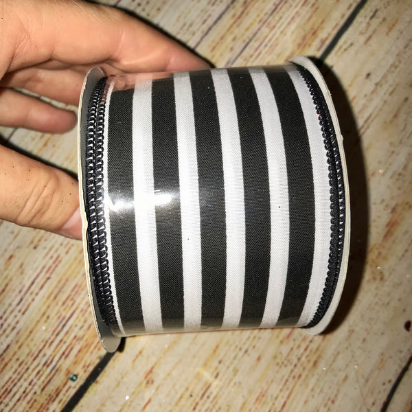 Striped Satin Hair Bow