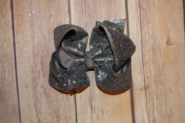 Small Medium Infant Toddler Baby Glitter Hair Bow