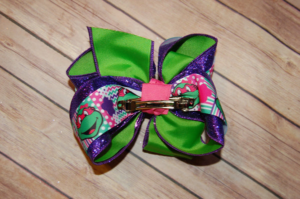 Teenage Mutant Ninja Turtles TMNT Triple Glitter Hair Bow
