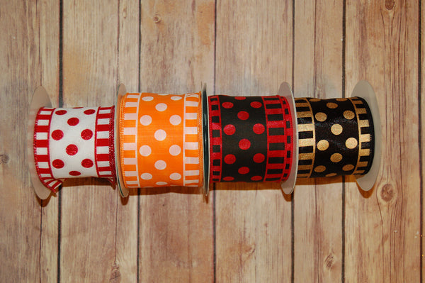 Dot Stripe Hair Bow