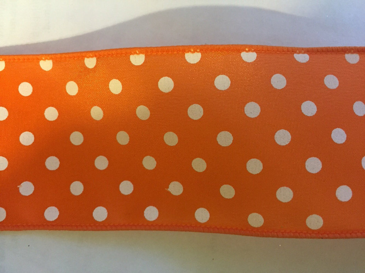 ORANGE mini DOT Hair Bow