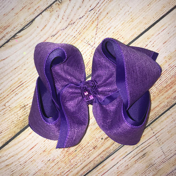 Metallic Canvas Hair Bows