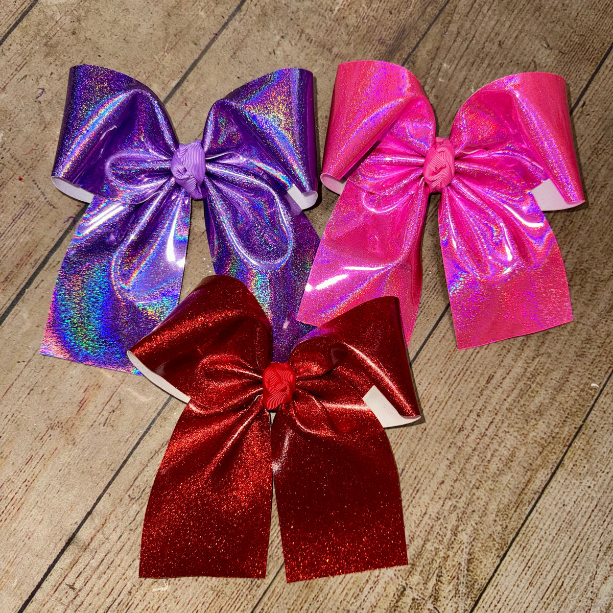 Coquette Holographic Vinyl Bows