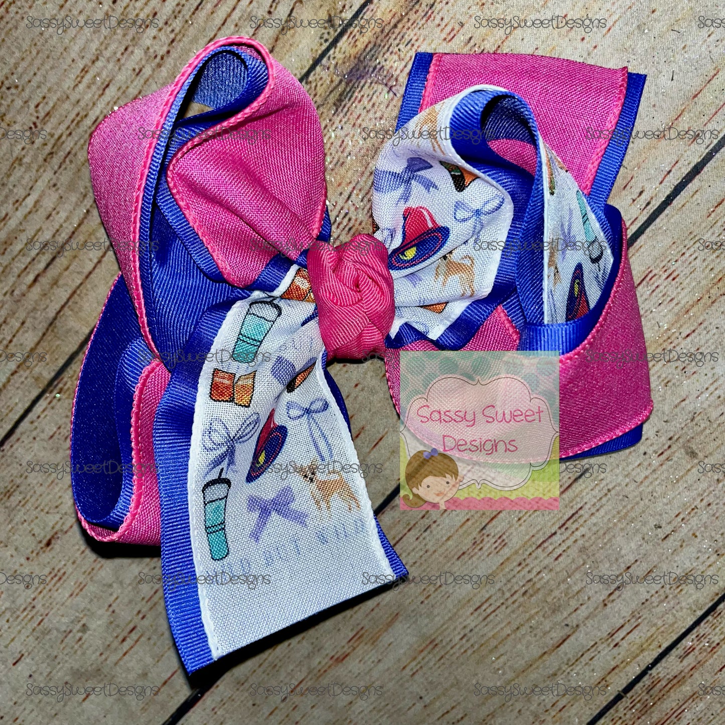 Pop Culture Coquette Bow Custom Printed Hair Bow