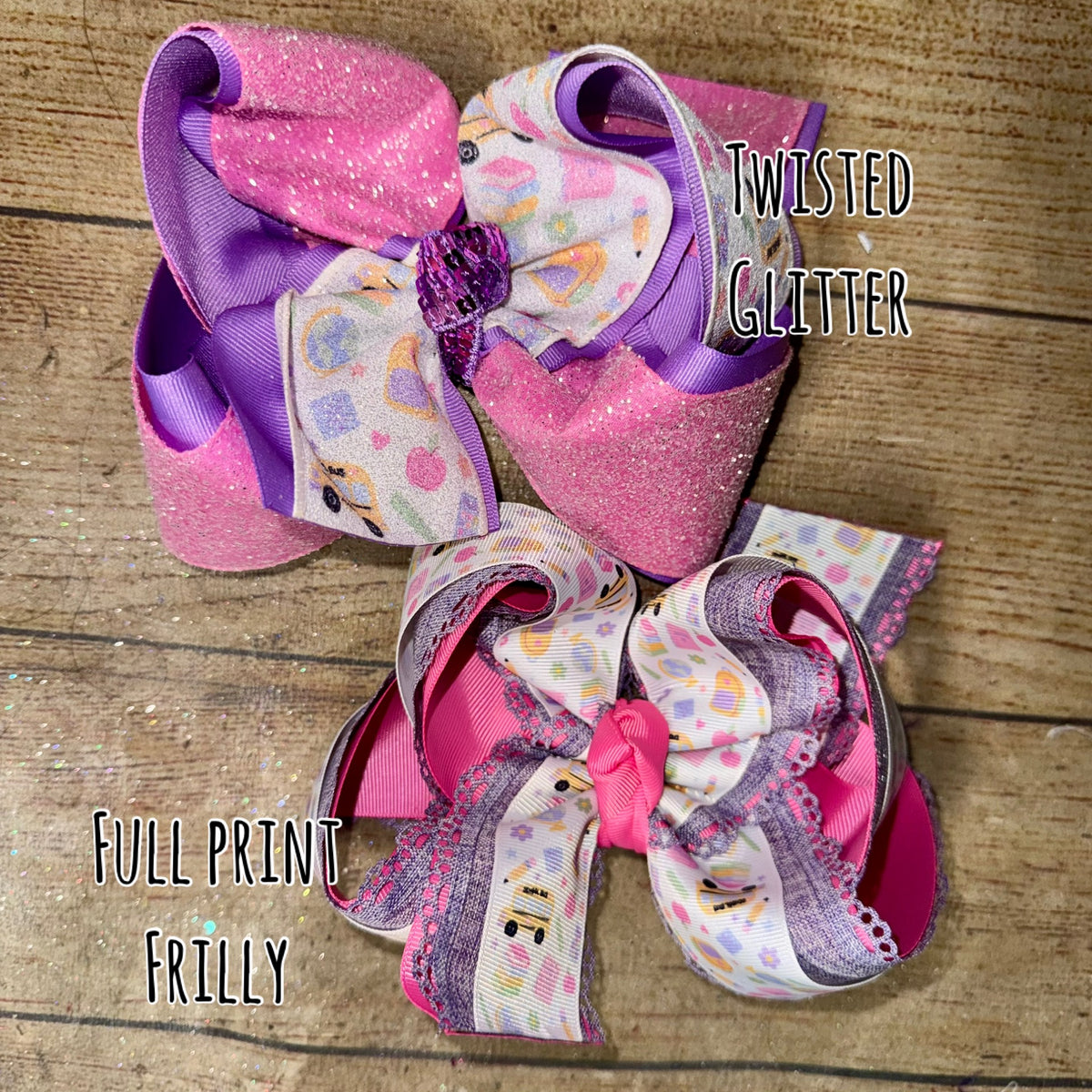2026 BTS Frilly Pastel Supplies Bow Custom Printed Hair Bow