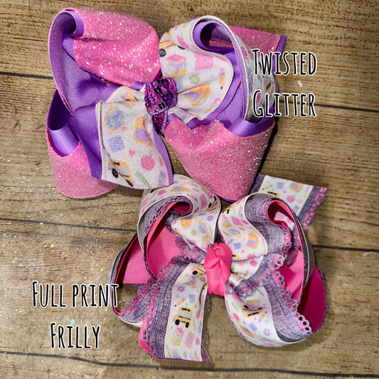 2026 BTS Frilly Pastel Supplies Bow Custom Printed Hair Bow