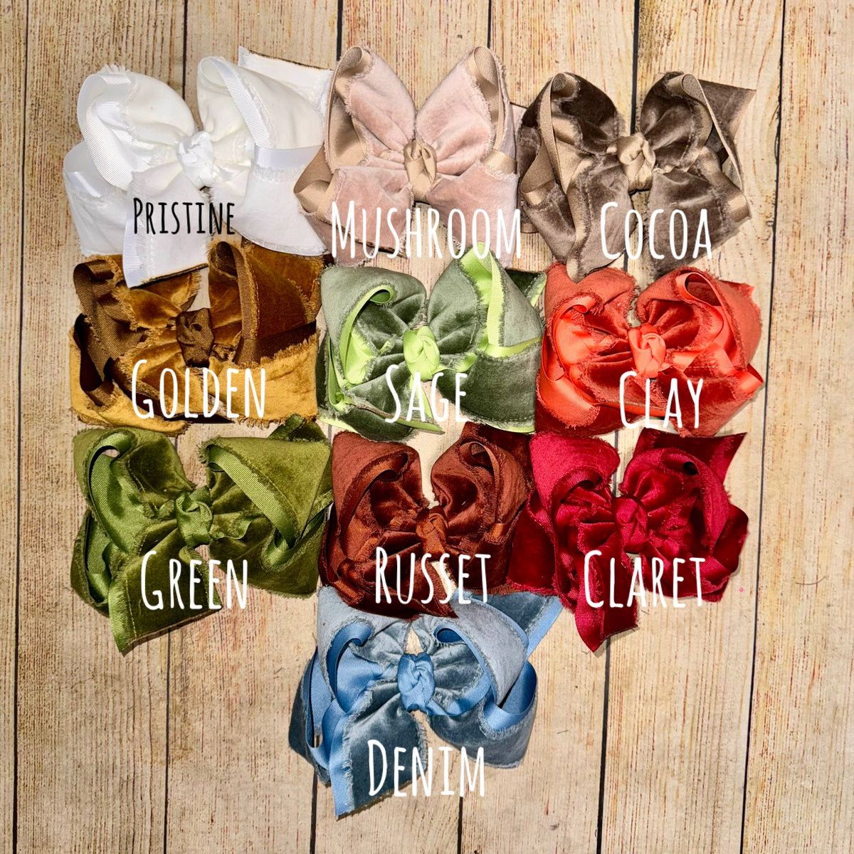 2024 Shabby Chic Solid Hair Bows BUNDLE AVAILABLE
