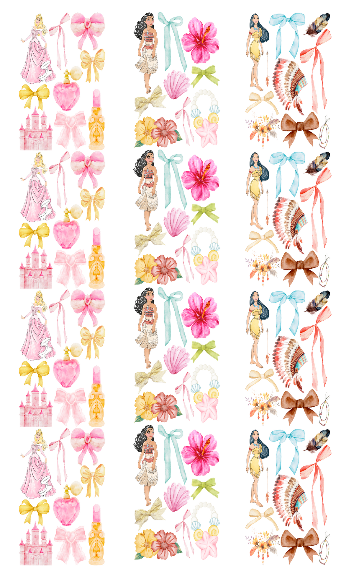 Princess Bow Custom Printed Hair Bow