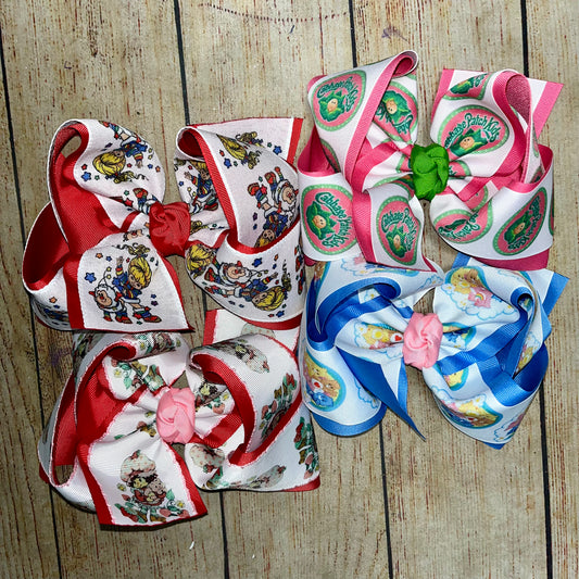 Vintage 80's Custom Printed Hair Bow