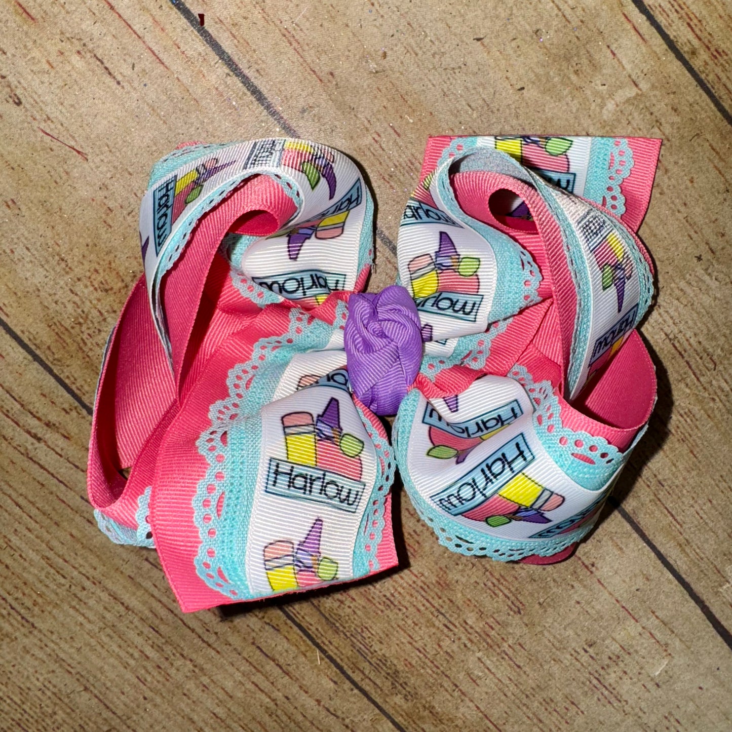 2025 BTS Frilly Supplies Bow Custom Printed Hair Bow