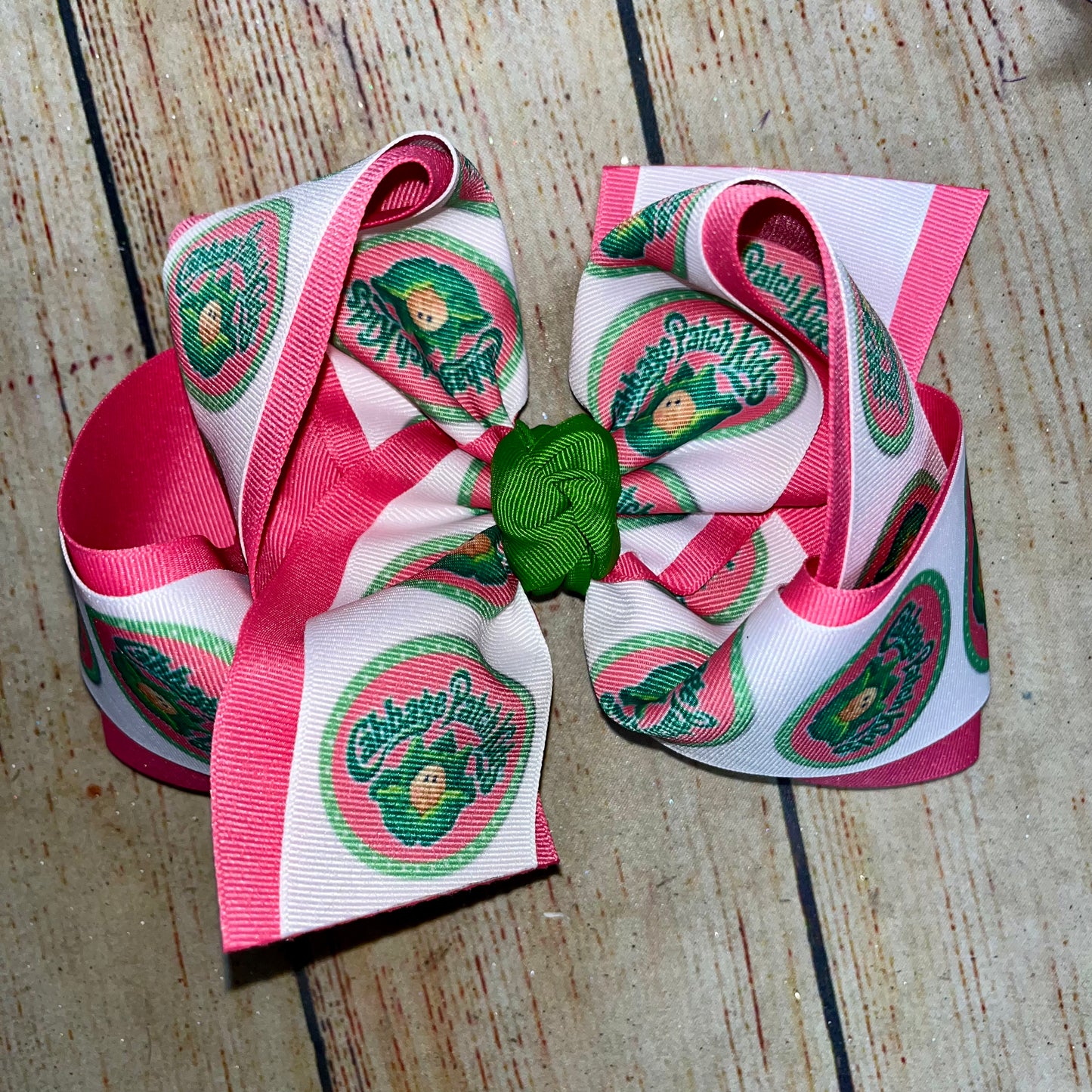 Vintage 80's Custom Printed Hair Bow