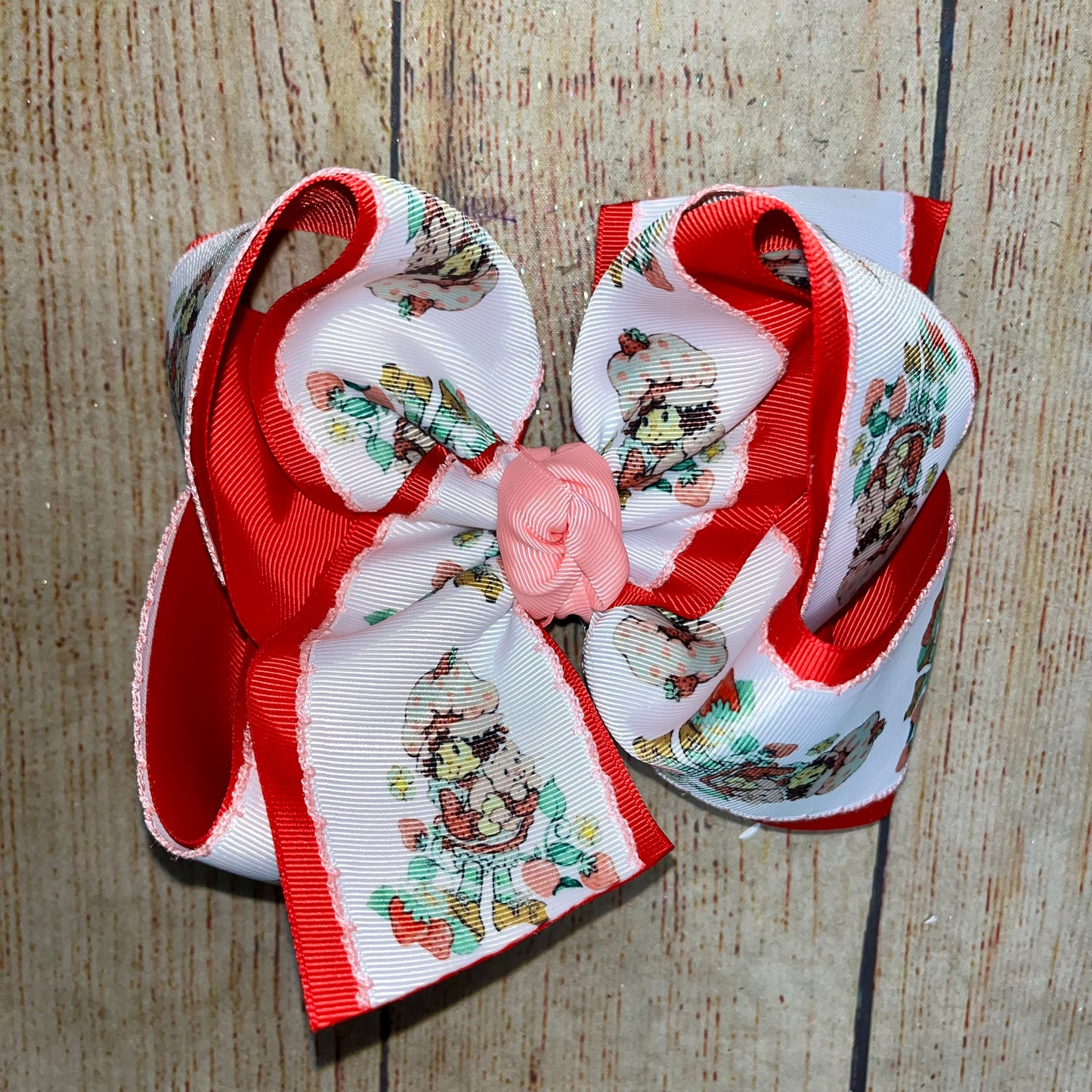 Vintage 80's Custom Printed Hair Bow