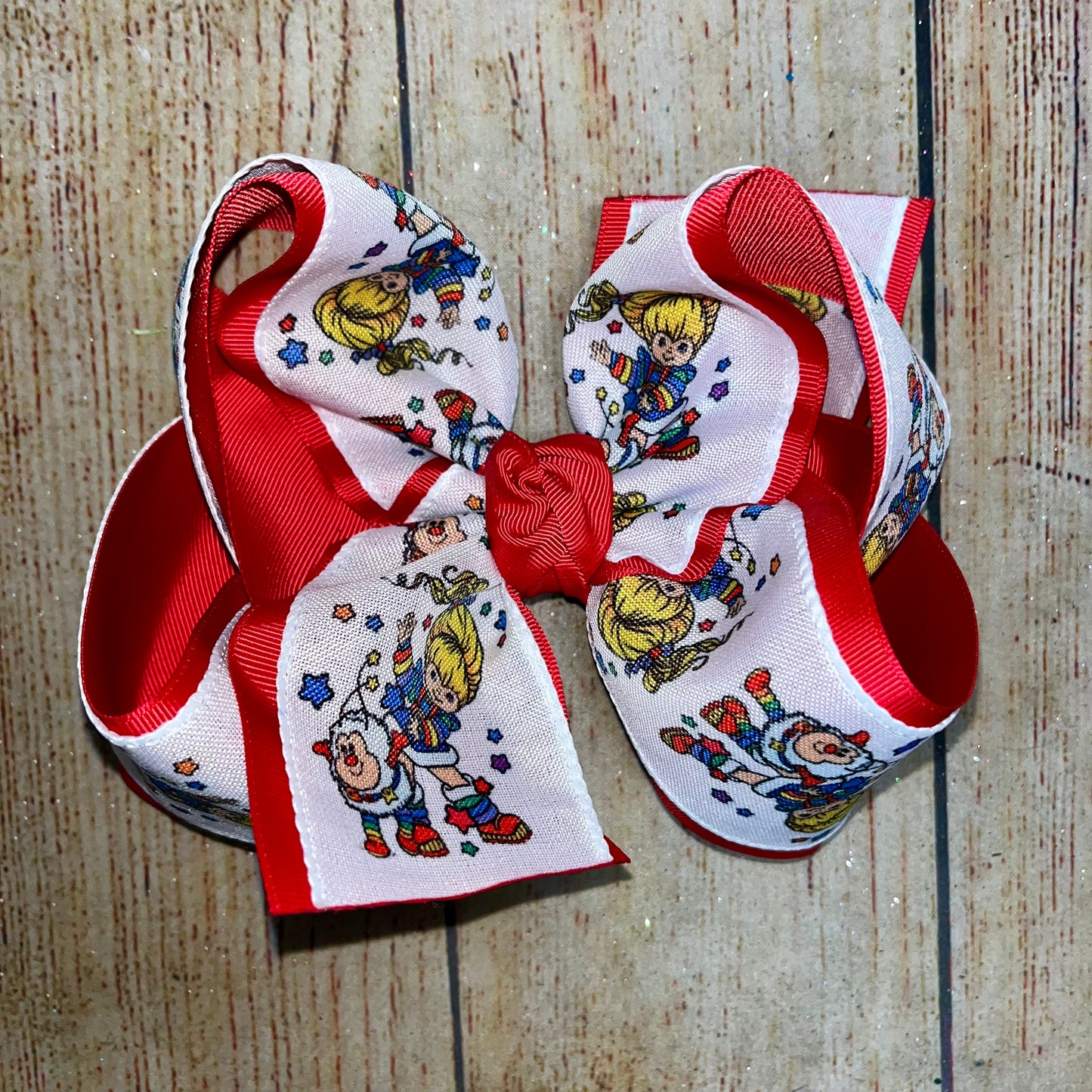 Vintage 80's Custom Printed Hair Bow