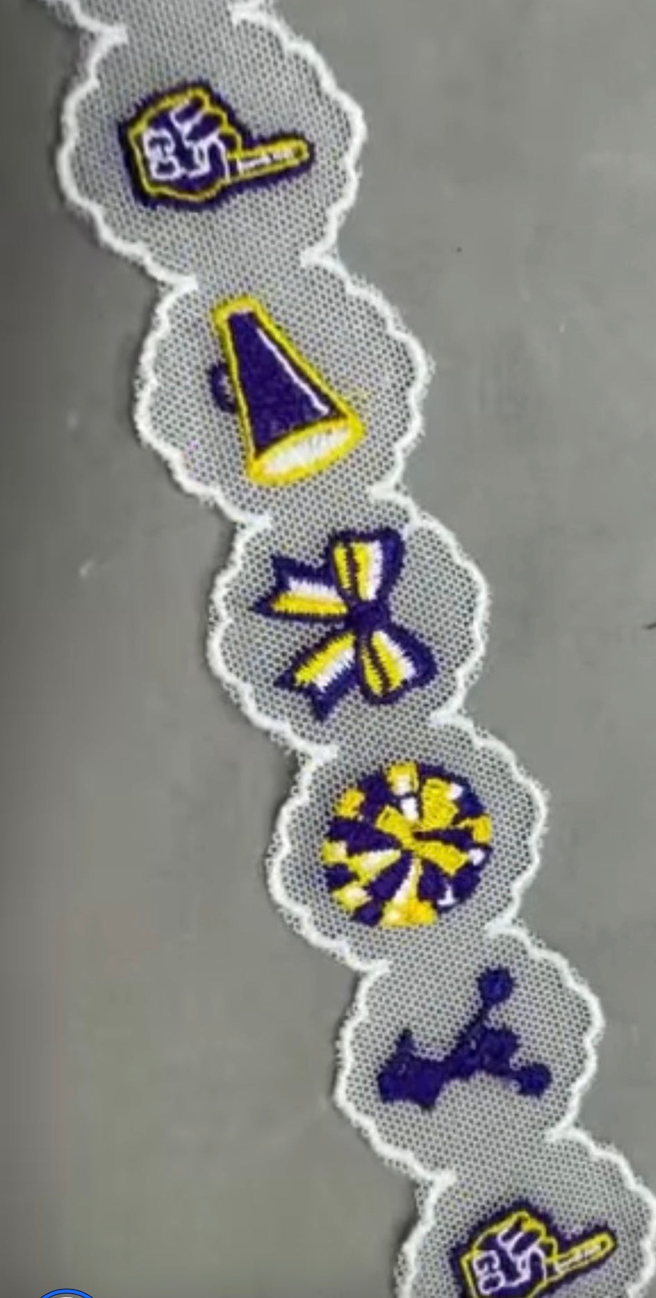 GAME DAY PURPLE & GOLD Lace bow