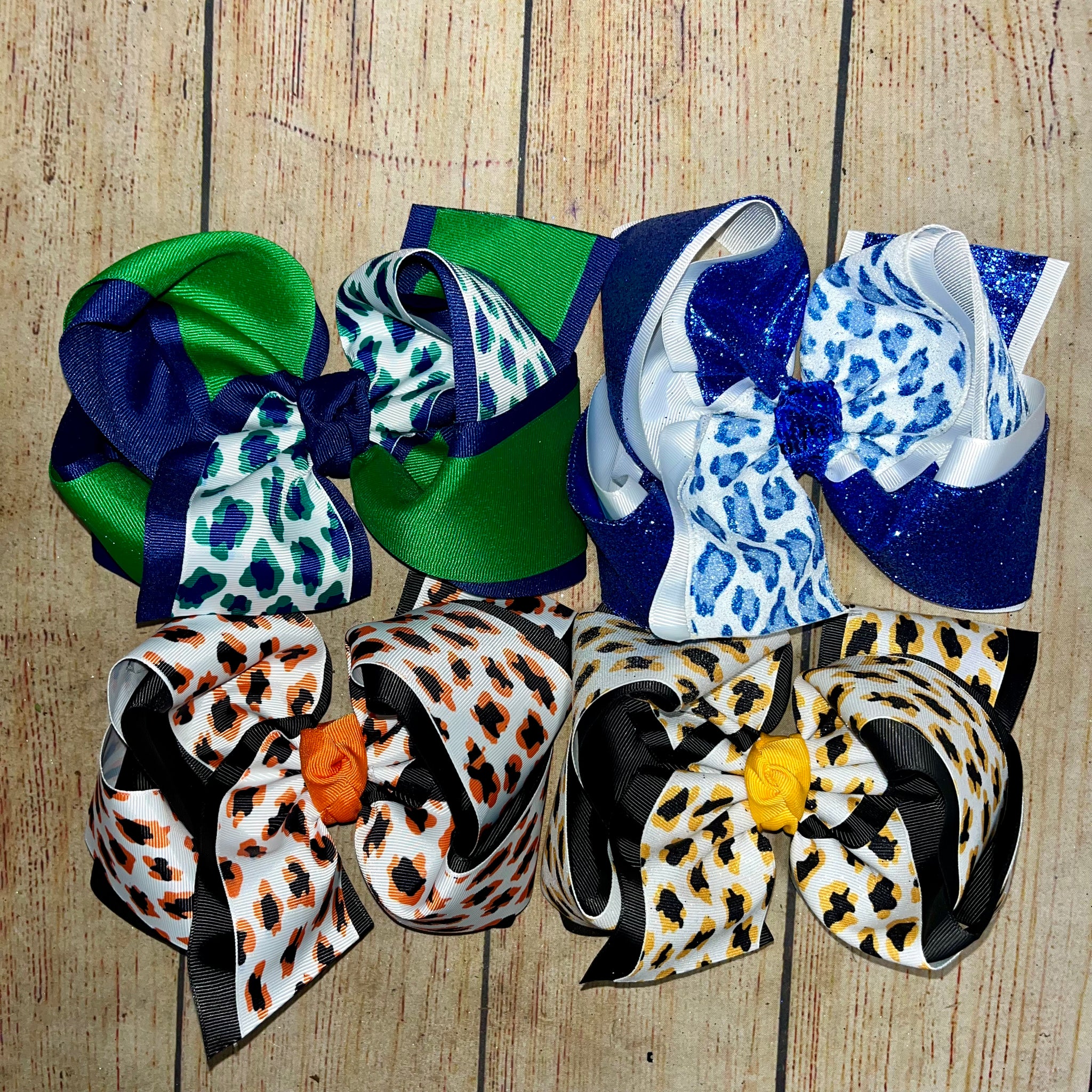 Leopard School Spirit Bow Full Print or Twisted