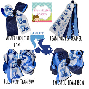 LA ELITE Team Bows & Pony Streamers