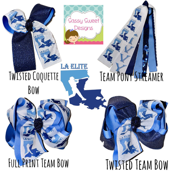 LA ELITE Team Bows & Pony Streamers
