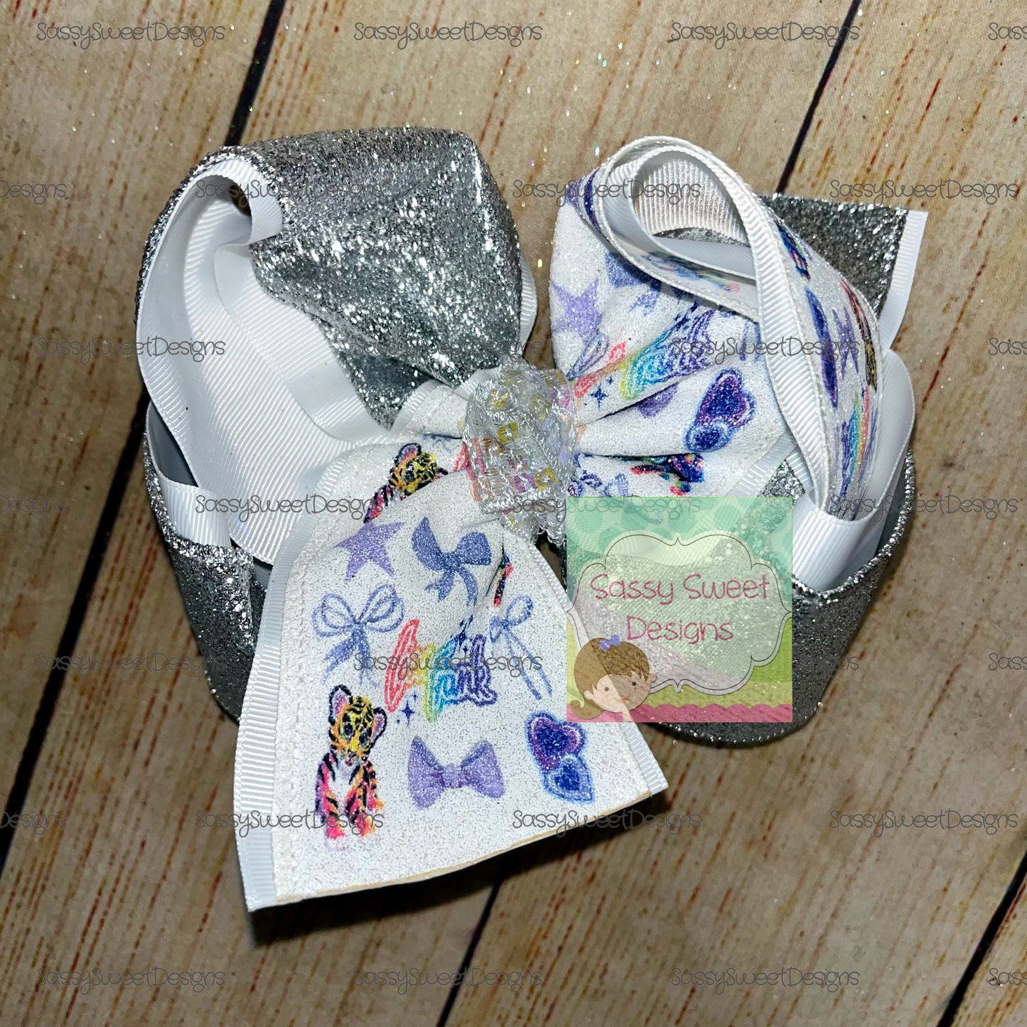 Pop Culture Coquette Bow Custom Printed Hair Bow