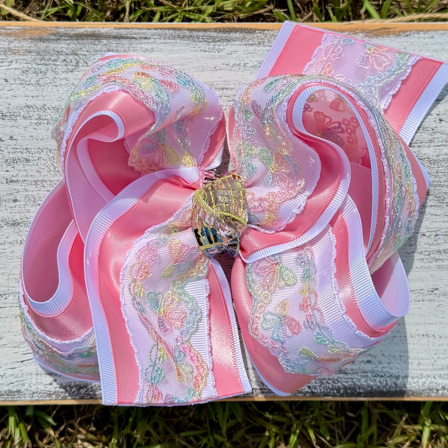 Bow Lace Frilly Satin Bows