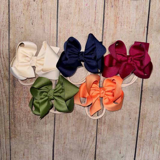 Add a NUDE NYLON Headband to any bow