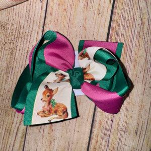 2024 Vintage Deer Christmas Bow