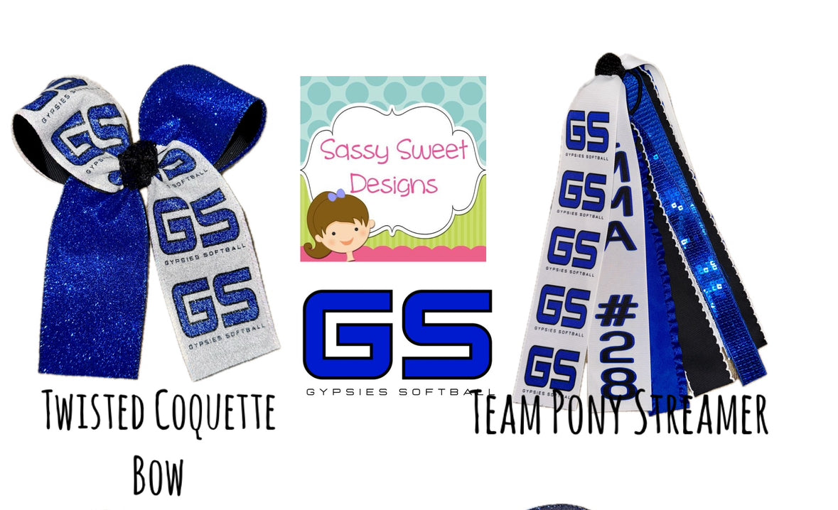 HEAVY HITTERS SOFTBALL Team Bows & Pony Streamers