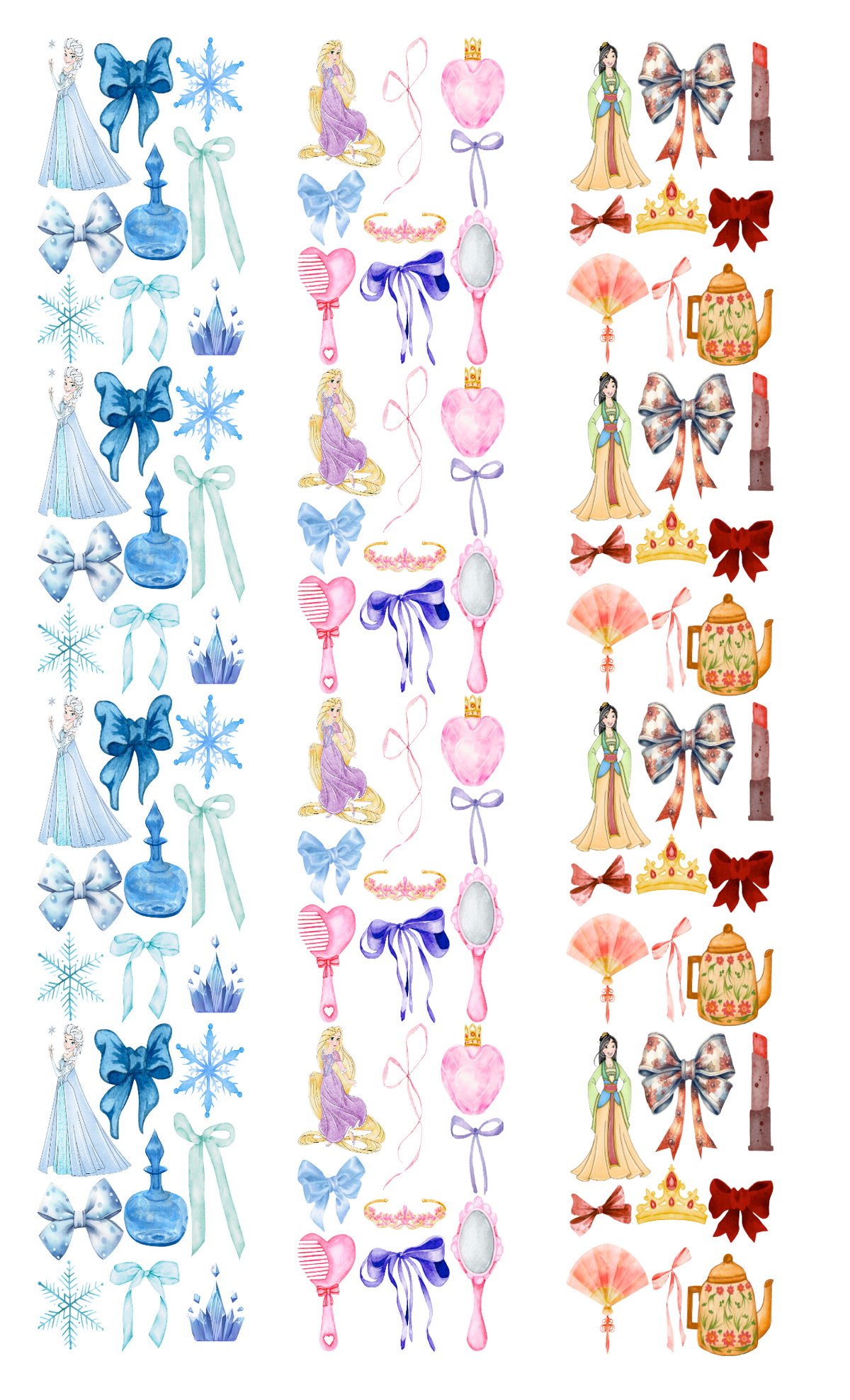 Princess Bow Custom Printed Hair Bow