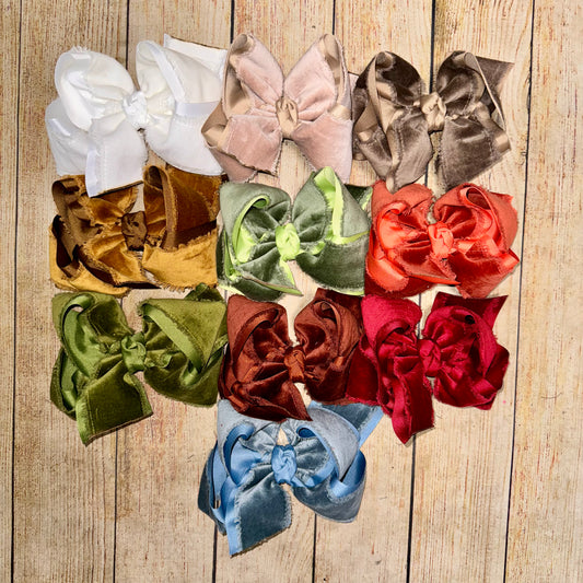 2024 Shabby Chic Solid Hair Bows BUNDLE AVAILABLE