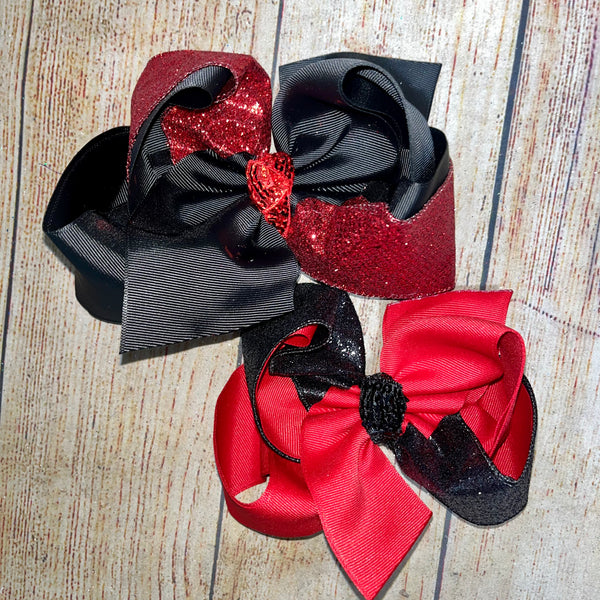 TWISTED SPIRIT BOW GROSGRAIN & GLITTER