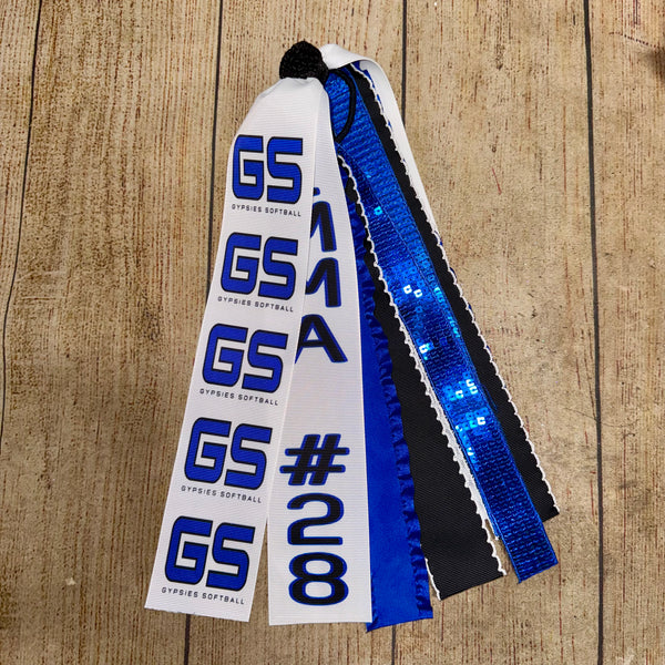 GS GYPSIES SOFTBALL Team Bows & Pony Streamers