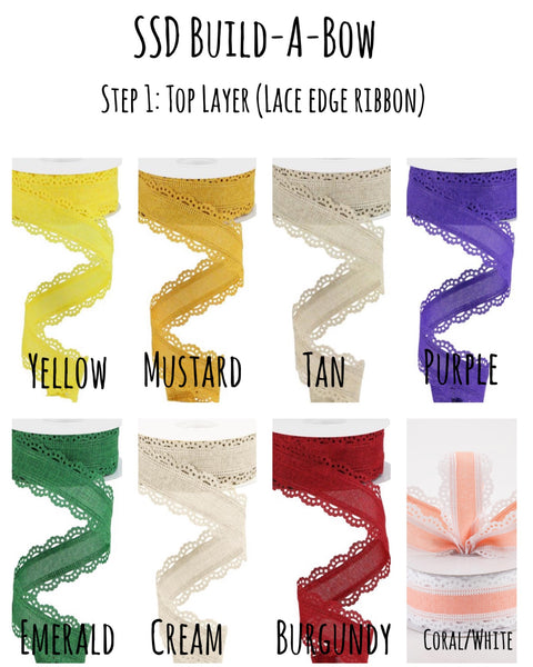 BAB Build-A-Bow Frilly Double Ruffle Triple Layer Bow -Choose your colors!