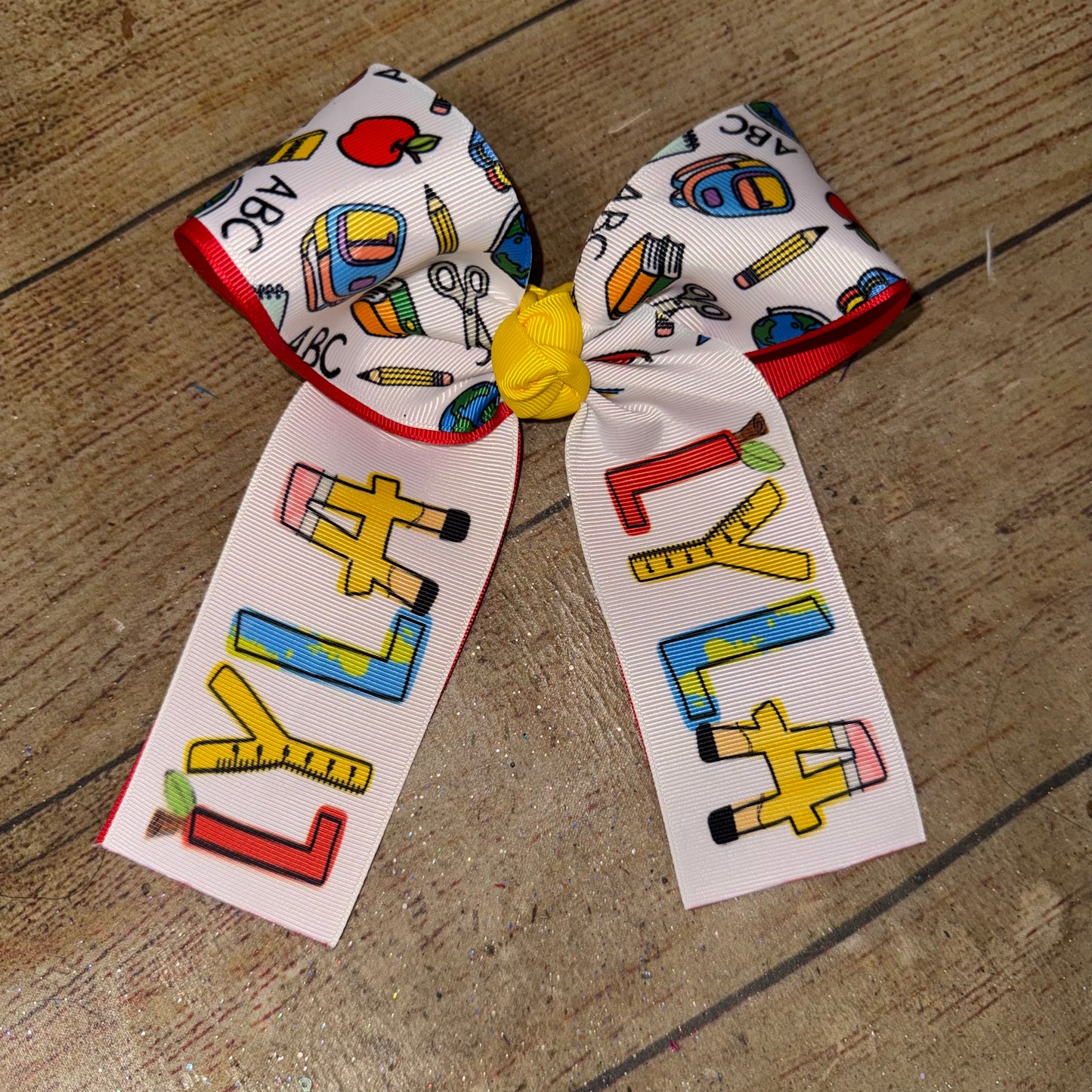 2026 BTS Coquette School Supplies Name Bow