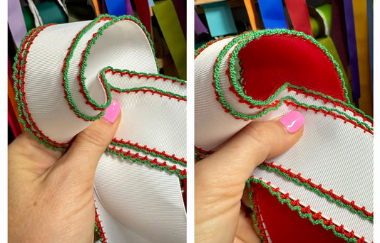 CHRISTMAS 2026 DOUBLE MOONSTITCH Triple Layer Frilly Hairbow