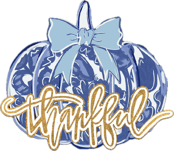 Thanksgiving Print Bow Full Print or Twisted