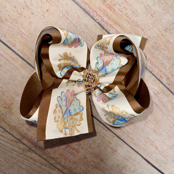 Thanksgiving Print Bow Full Print or Twisted