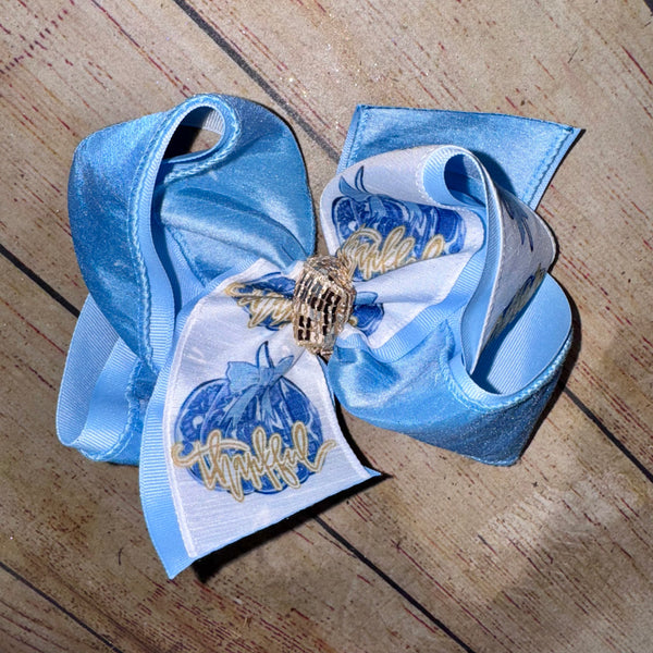 Thanksgiving Print Bow Full Print or Twisted